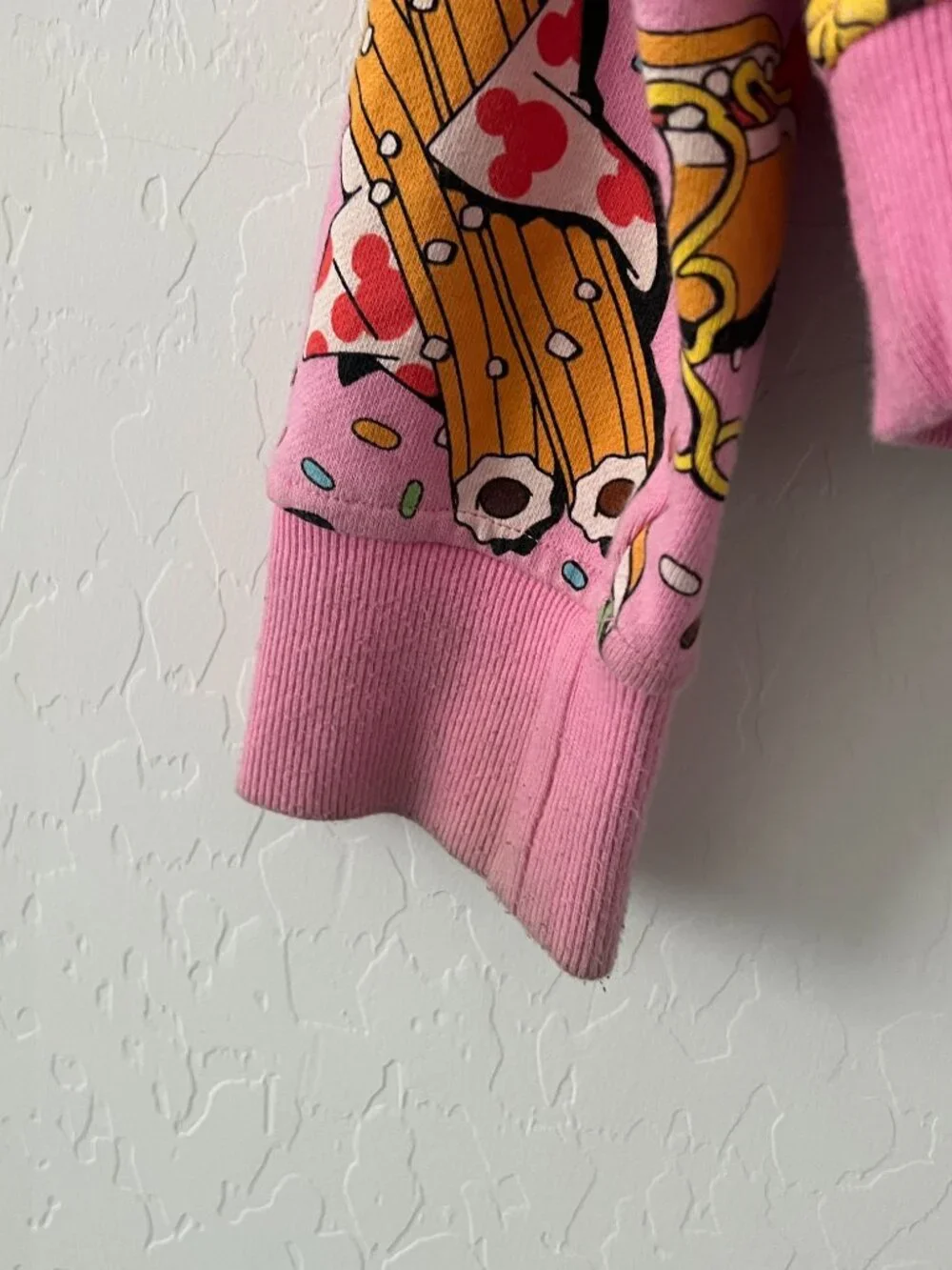 Disneyland Disney Eats Pink Half Zip Pullover Hoodie Hooded Sweatshirt Size M - Picture 7 of 12